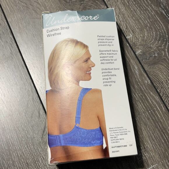 NEW Underscore Wire-free Periwinkle Bra Size 38D - Picture 2 of 5